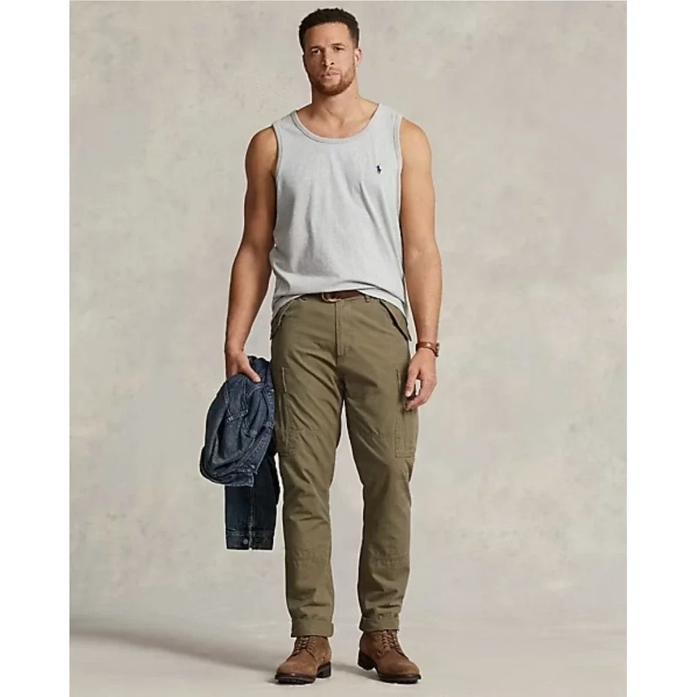 Polo Ralph Lauren 100% Cotton Gray Tank Top Soft Classic Fit Men's Size 4XB NWT
